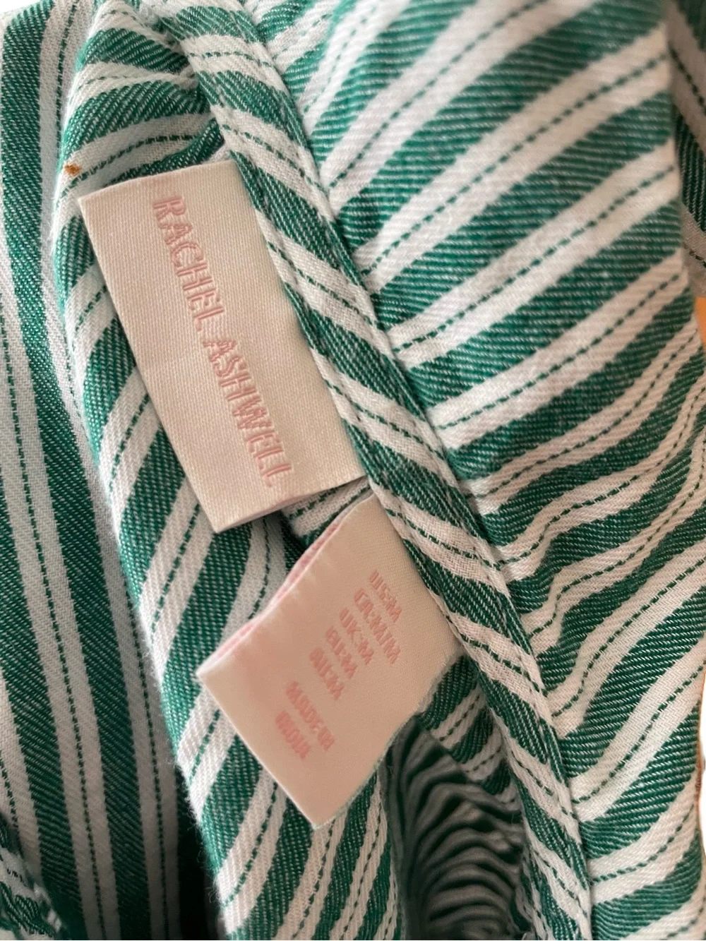 RACHEL ASHWELL Striped Peter Pan Collar Cottagecore Viral TikTok Pajama Set